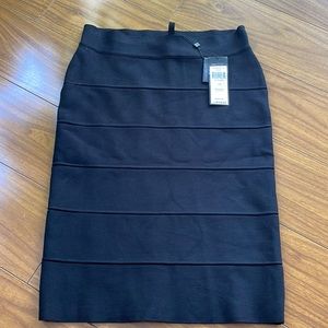 BCBG black bandage long skirt NWT
